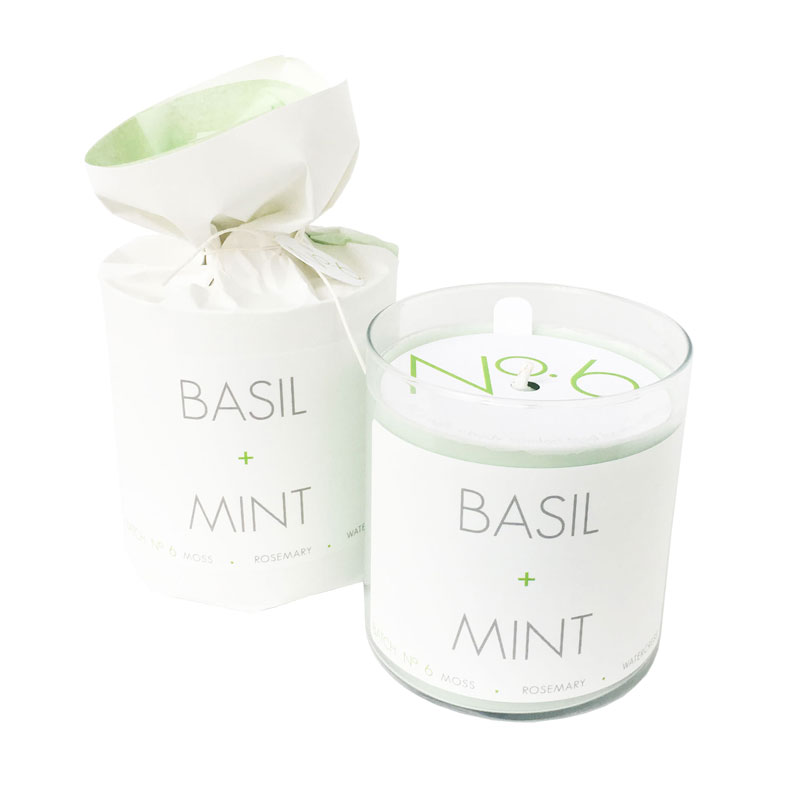 22 oz. Basil + Mint Soy Candle Entertaining Company