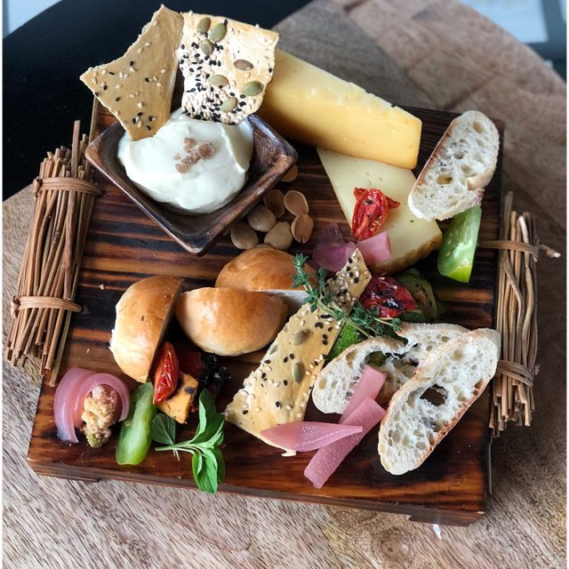 bread and smoked manchego cheese plate